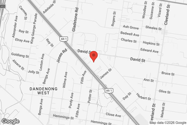 Map of Dandenong training centre